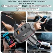 Budi Quick Charge 3.0 Car Charger Black