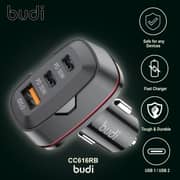 Budi Quick Charge 3.0 Car Charger Black