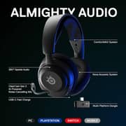 Steelseries Arctis Nova 4P 61641 Wireless On Ear Gaming Headset Black