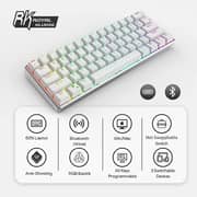Royal Kludge RK61-HP-WH/BL Wired Gaming Keyboard - White