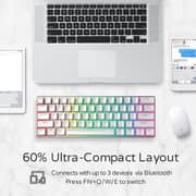 Royal Kludge RK61-HP-WH/BL Wired Gaming Keyboard - White