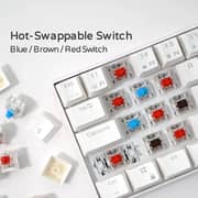 Royal Kludge RK61-HP-WH/BL Wired Gaming Keyboard - White