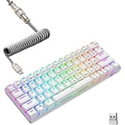 Royal Kludge RK61-THP-WH/BL 2.4Ghz Wireless Bluetooth Keyboard - White