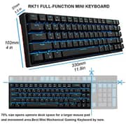 Royal Kludge RK71-HP-BK/BR Wireless Mechanical Keyboard - Black/Brown