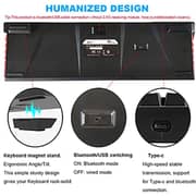 Royal Kludge RK71-HP-BK/BR Wireless Mechanical Keyboard - Black/Brown