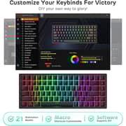 Royal Kludge RK84-THP-BK/RD Wireless Swappable Mechanical Keyboard Black/Red