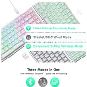 Royal Kludge RK84-THP-WH/BL Wireless Mechanical Keyboard - White/Blue