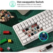 Royal Kludge RK84-THP-WH/BL Wireless Mechanical Keyboard - White/Blue