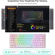 Royal Kludge RK84-THP-WH/BL Wireless Mechanical Keyboard - White/Blue