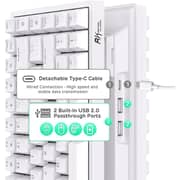 Royal Kludge RK84-THP-WH/BL Wireless Mechanical Keyboard - White/Blue