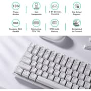 Royal Kludge RK84-THP-WH/BL Wireless Mechanical Keyboard - White/Blue