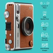 Fujifilm Instax Mini Evo Instant Film Camera Brown