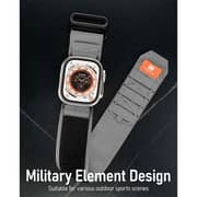 Moxedo Tactical Sports Rugged Apple Watch Strap 19.5cm Grey