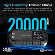 Promate Car Jump Starter Power Bank 20000mAh Black SPARKTANK-20