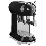 Smeg Espresso Coffee Machine Black ECF01BLUK + CGF01BLUK Coffee Grinder + MFF11BLUK Milk Frother