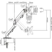 Blutek Counterbalance Monitor Arm Stand Black