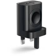 Porodo Dual Port Wall Charger With Integrated Watch Charger Black