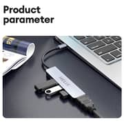 Helix 5-In-1 USB-C Hub 163mm Silver