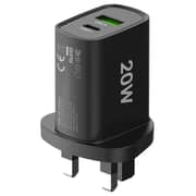 Helix Dual Port Wall Charger Black