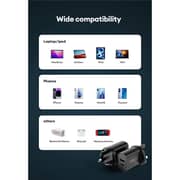 Helix Dual Port Wall Charger Black