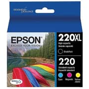 Epson 220/220XL Ink Cartridges High Capacity and Standard Capacity 4-Pack - T220XL-BCS