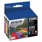 Epson 220/220XL Ink Cartridges High Capacity and Standard Capacity 4-Pack - T220XL-BCS