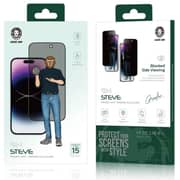 Green Lion 9H Steve Privacy Screen Protector Black iPhone 15 Pro
