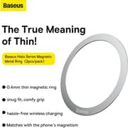 Baseus Halo Series Magnetic Metal Ring Silver
