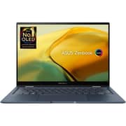 Asus Zenbook 14 Flip OLED 2-in-1 (2023) Laptop - 13th Gen / Intel Core i7-1360P / 14inch 2.8K / 1TB SSD / 16GB RAM / Shared Intel Iris Xe Graphics / Windows 11 Home / English & Arabic Keyboard / Ponder Blue / Middle East Version - [UP3404VA-OLEDI7B]