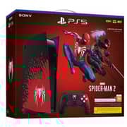 Sony PlayStation 5 Disc Console Black/Red - Middle East Version with Marvel's Spider-Man 2 Limited Edition Bundle