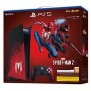 Sony PlayStation 5 Disc Console Black/Red - Middle East Version with Marvel's Spider-Man 2 Limited Edition Bundle