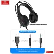 Earldom B03 Wired Over Ear Gaming Headset Black