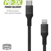 Scosche Strikeline USB-C To Lightning Cable 1.2m Black