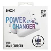 Skech Power Delivery 3 Port GaN Wall Charger 65W White