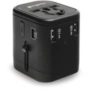 Travelmall 1 Pc 4 Port Travel Adaptor Black