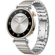 Huawei Watch GT4 Smartwatch ARA-B19 – Aurora Silver With Stainless Steel Strap
