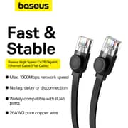 Baseus High Speed CAT6 Gigabit Ethernet Cable 12m Black