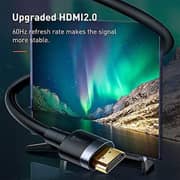 Baseus 4K HDMI Male To 4K HDMI Male Adapter Cable 1m Black