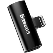 Baseus iP Male To Dual iP Female Adapter Black