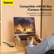 Baseus Type-C To RJ45 LAN Port Adapter Grey