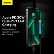 Baseus Dual Fast Car Charger Blue/Black