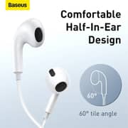Baseus Enock H17 NGCR020002 Wired In Ear Earphones White