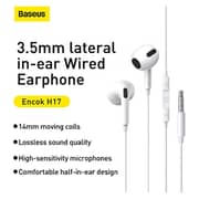 Baseus Enock H17 NGCR020002 Wired In Ear Earphones White