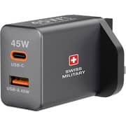 Swiss Military GaN Wall Charger 2m Black