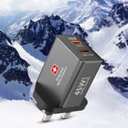 Swiss Military GaN Wall Charger 2m Black