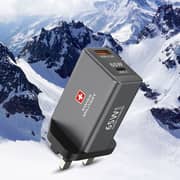 Swiss Military 2 Port GaN Wall Charger 2m Black