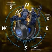 Ovleng GT65BLACK Wired Over Ear Gaming Headphones Red/Black