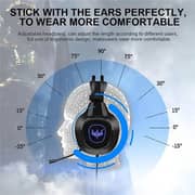 Ovleng GT65BLACK Wired Over Ear Gaming Headphones Red/Black