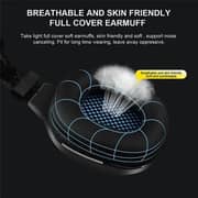 Ovleng GT65BLACK Wired Over Ear Gaming Headphones Red/Black