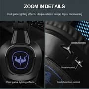 Ovleng GT65BLACK Wired Over Ear Gaming Headphones Red/Black